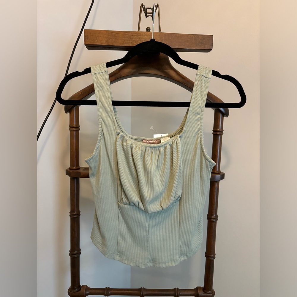 Buckle Cropped Corset Tank - NWT